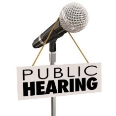  microphone with public hearing notice